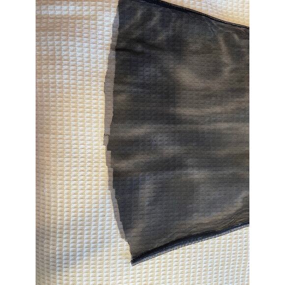 WuLun Mesh Black Crew Neck Short Sleeve Whimsy Goth Style Swim Coverup Small - Picture 6 of 8